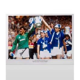 Neville Southall And Graeme Sharp Signed Everton Print 1984 FA Cup