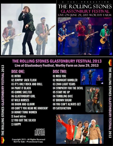 ROLLING STONES GLASTONBURY FESTIVAL COMPLETE 2013 2 CD