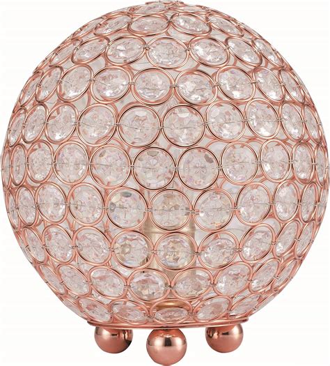 Elegant Designs Lt Rgd Elipse Inch Crystal Ball Sequin Table Lamp