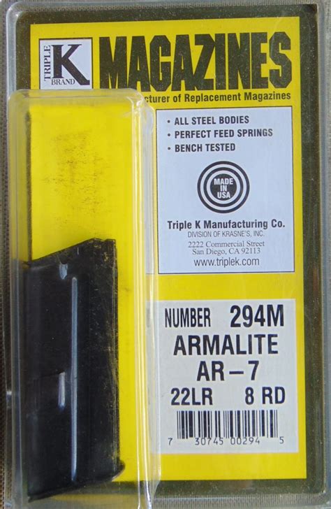 Armalite Ar Lr Rd Magazine Triple K M