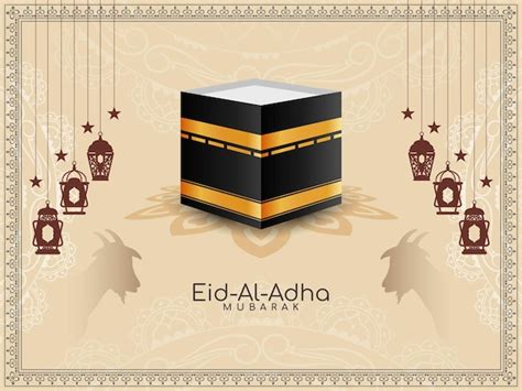 Fondo religioso islámico del festival eid al adha mubarak Vector Gratis