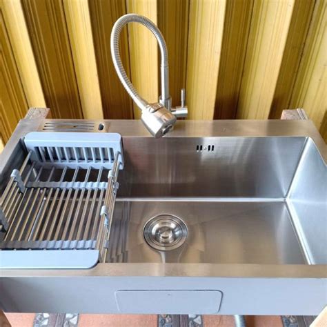 Jual Paket Kitchen Sink Bak Cuci Piring Thsink 7545 Kran Fleksible