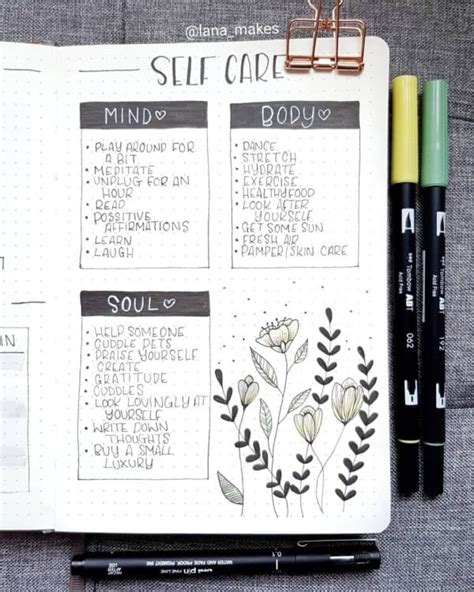 25 Inspirational Self Care Bullet Journal Page Ideas Masha Plans