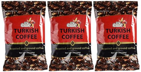 Elite Turkish Coffee Roasted And Ground 3 5 Ounce 3 Pack Coffee Roasting Turkish Coffee