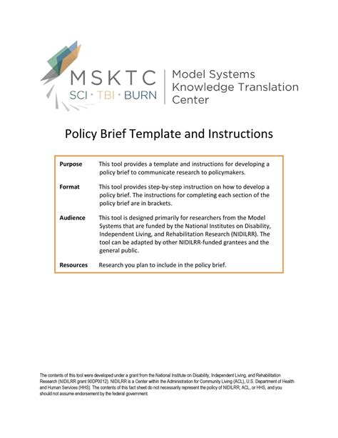 50 Free Policy Brief Templates Ms Word Templatelab