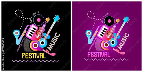 Music Festival Banner Designs Stock Vector | Adobe Stock