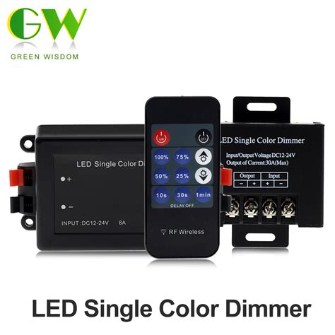 Led De Un Solo Color Dimmer Controlador Inal Mbrico Clave Rf Control