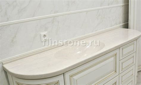 Столешница из искусственного камня Grandex V-004 для ванной с раковиной ...
