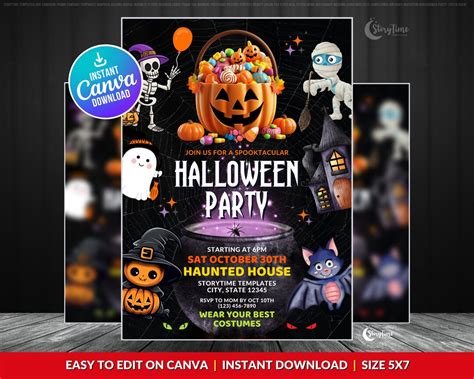 Halloween Party Invitation, Halloween Digital Invite, Costume Party ...