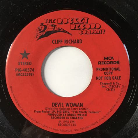 Cliff Richard Devil Woman Pinckneyville Pressing Vinyl Discogs