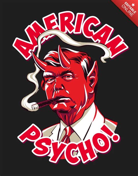 American Psycho Donald Trump T Shirt Design Template Free Design Template