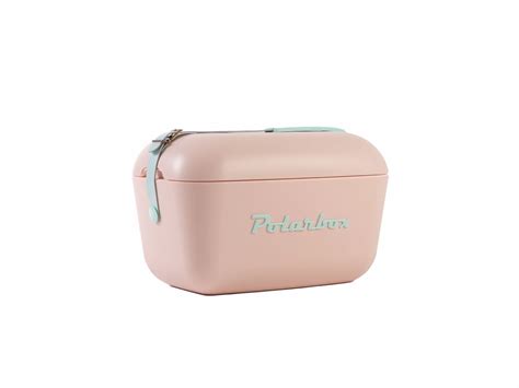 Caixa Térmica Cooler Polarbox L Nude Alça Verde Água Camicado