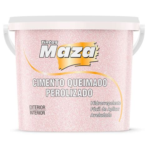 Efeito Cimento Queimado Perolizado Rosa Bebê 3kg MAZA 28160