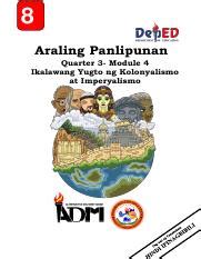 AP8 Q3 Mod4 V4 1 Pdf 8 NOT Araling Panlipunan Quarter 3 Module 4