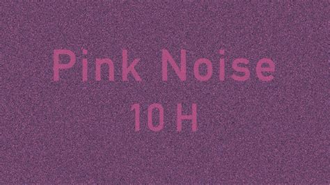 Pink Noise Black Screen 10 Hours Youtube