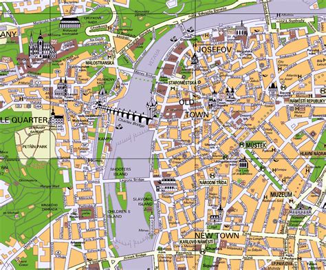 Map Of Prague Prague Map Prague City Prague