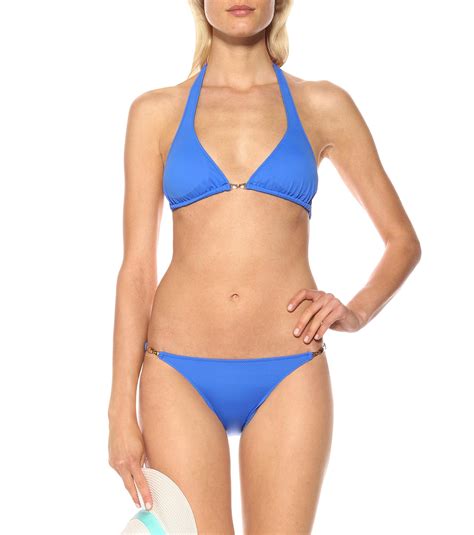 Melissa Odabash Mustique Halter Bikini Top In Blue Lyst