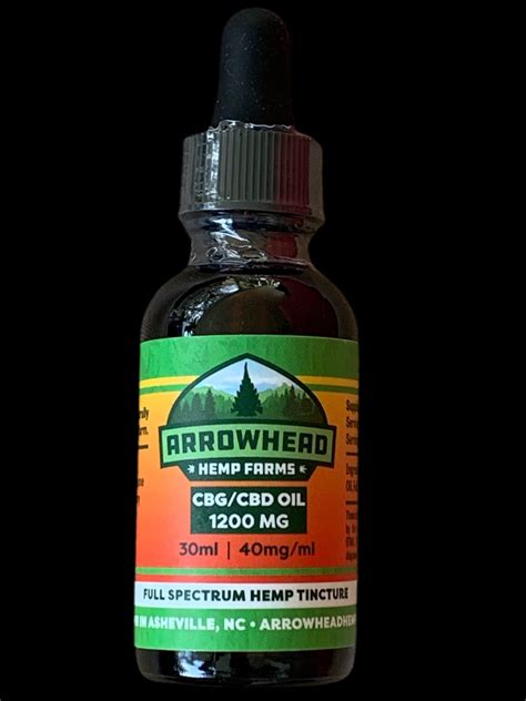 1200mg Cbg Cbd Full Spectrum Hemp Tincture Arrowhead Hemp Farms