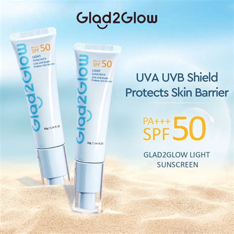 Jual Glad Glow Sunscreen Serum Ultra Light Spf Pa G Shopee