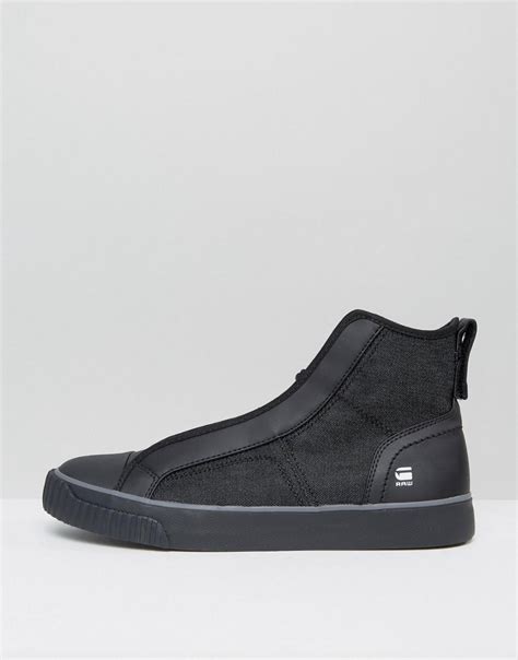 G Star Raw Scuba Denim Sneakers In Black For Men Lyst