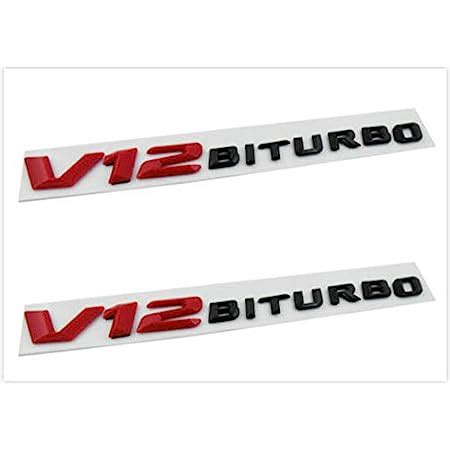 Amazon Auggies Black Red V Biturbo Emblem Car Badges Decal