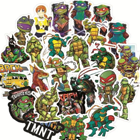 50 Pcs Stickers 7 — Teenage Mutant Ninja Turtles Tmnt Wally Pals