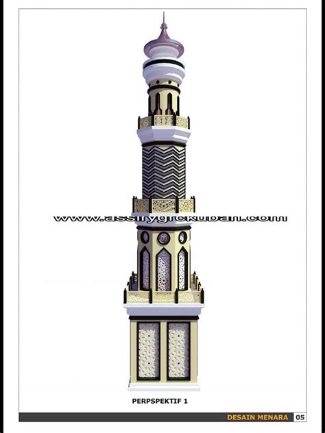 DESAIN MENARA GRC ASSIRY ART ALA MASJID NABAWI SEMAKIN DIMINATI CV