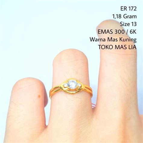 Jual Cincin Cantik Emas Asli Kadar K Er Toko Mas Lia Gold