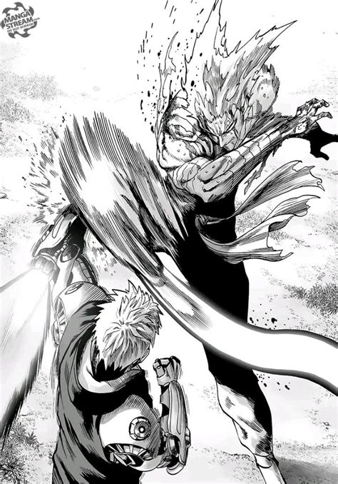 Garou Vs Genos El Golpe One Punch Man Anime Arte Manga