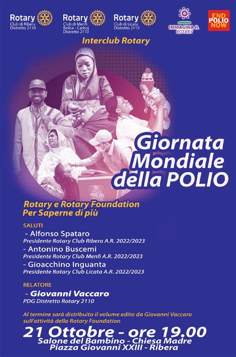 Ribera Il Rotary Organizza Per Il Ottobre La Giornata Mondiale