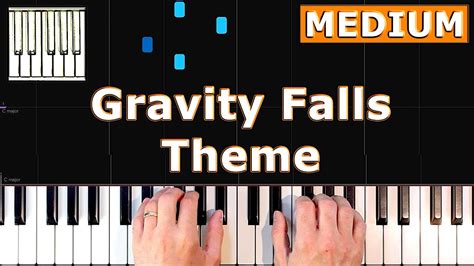 Gravity Falls Theme Piano Tutorial Medium YouTube