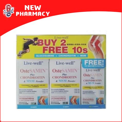 Live Well Ostesamin Plus Chondroitin Msm Powder Sx S Lazada