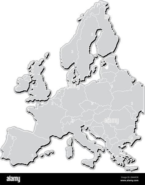 Europe Map Black And White Stock Photos Images Alamy