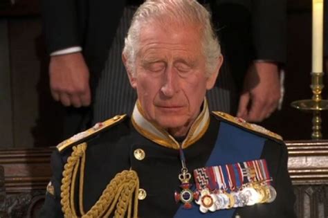 King Charles In Tears As Queens Coffin Is Lowered Into Vault And