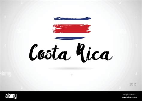 Costa Rica Drapeau Du Pays Avec Concept Design Grunge Adaptés à Une