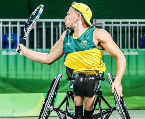 Dylan Alcott And Heath Davidson Compete In The Wheel Chair Tennis