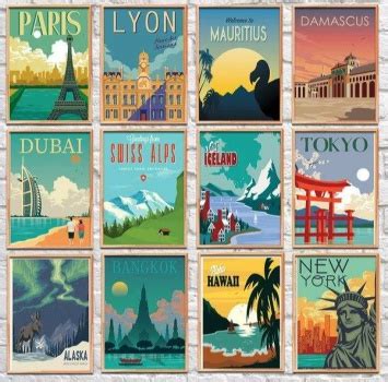 Solve Vintage Travel Posters jigsaw puzzle online with 100 pieces