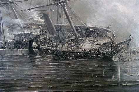 The Naval Battle Of Iquique 1 Thomas Somerscales Artwork On USEUM