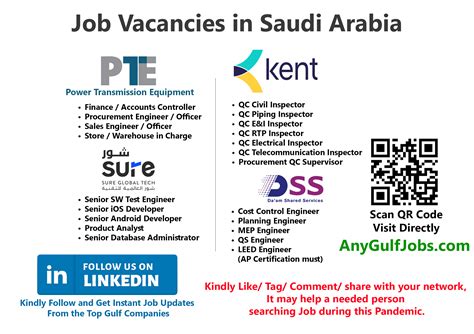 Kent Job Vacancies In Saudi Arabia Anygulfjobs