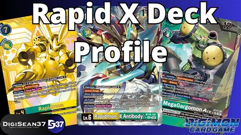 Rapidmon X Antibody Bunnies Deck Profile Digimon Card Game Bt