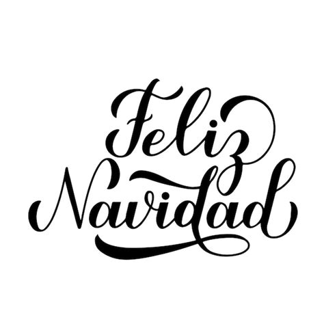 Letras De Mano De Caligraf A De Feliz Navidad Aisladas En Blanco Cartel