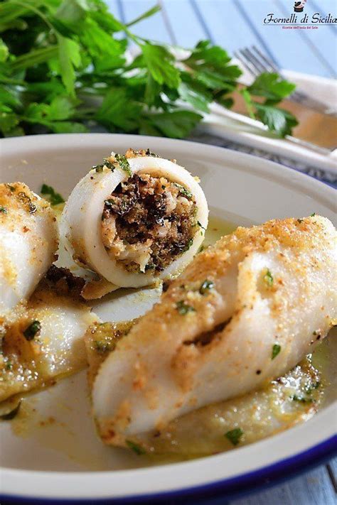 Calamari Ripieni Alla Siciliana Fornelli Di Sicilia Ricetta