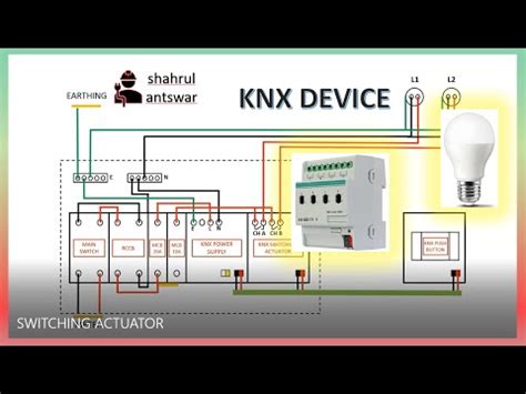 Knx Device Connection Switching Actuator Lighting Socket And Others