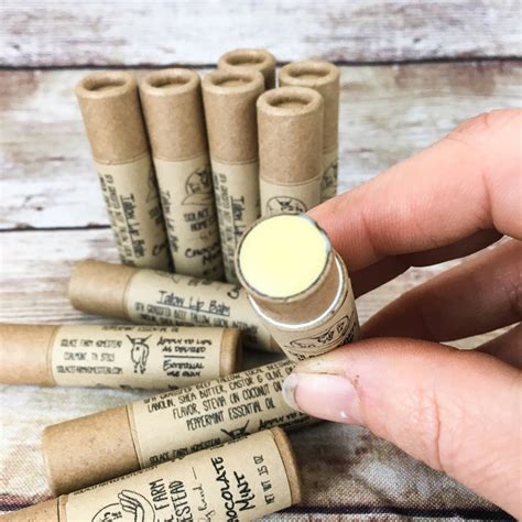 Handmade Tallow Lip Balm Paper Eco Tube Plastic Free Natural