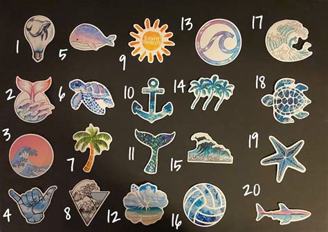 Beach And Ocean Decals Stickers Etsy