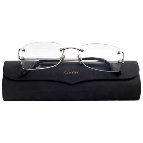 Cartier Piccadilly Rimless Eyeglasses In Silver