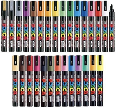 29 Posca Paint Markers 5m Medium Posca Markers With Reversible Tips