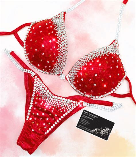 Crystal Underwire Competition Bikini Etsy