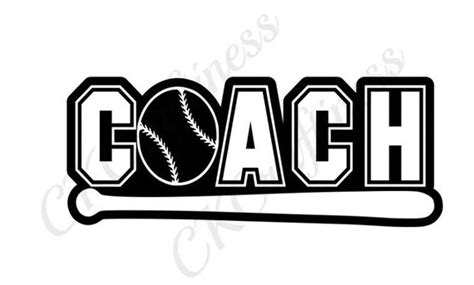 Coach Svg Softball Coach Baseball Coach Sticker Svg Vinyl Etsy