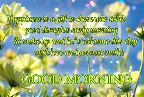 Happiness Is A Gift-Good Morning - Good Morning Wishes & Images